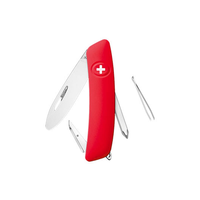 Couteau suisse Swiza J02 Junior Avec Anneau Rouge - Rouge avec 6 fonctions