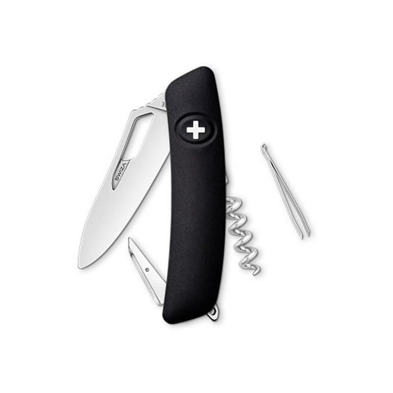 Couteau suisse Swiza H01R Noir avec 6 fonctions