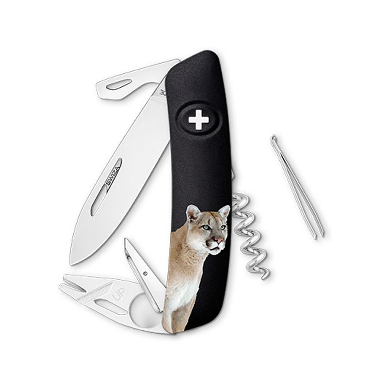 Couteau suisse Swiza TT03 Tick Tool Puma - Noir avec 11 fonctions