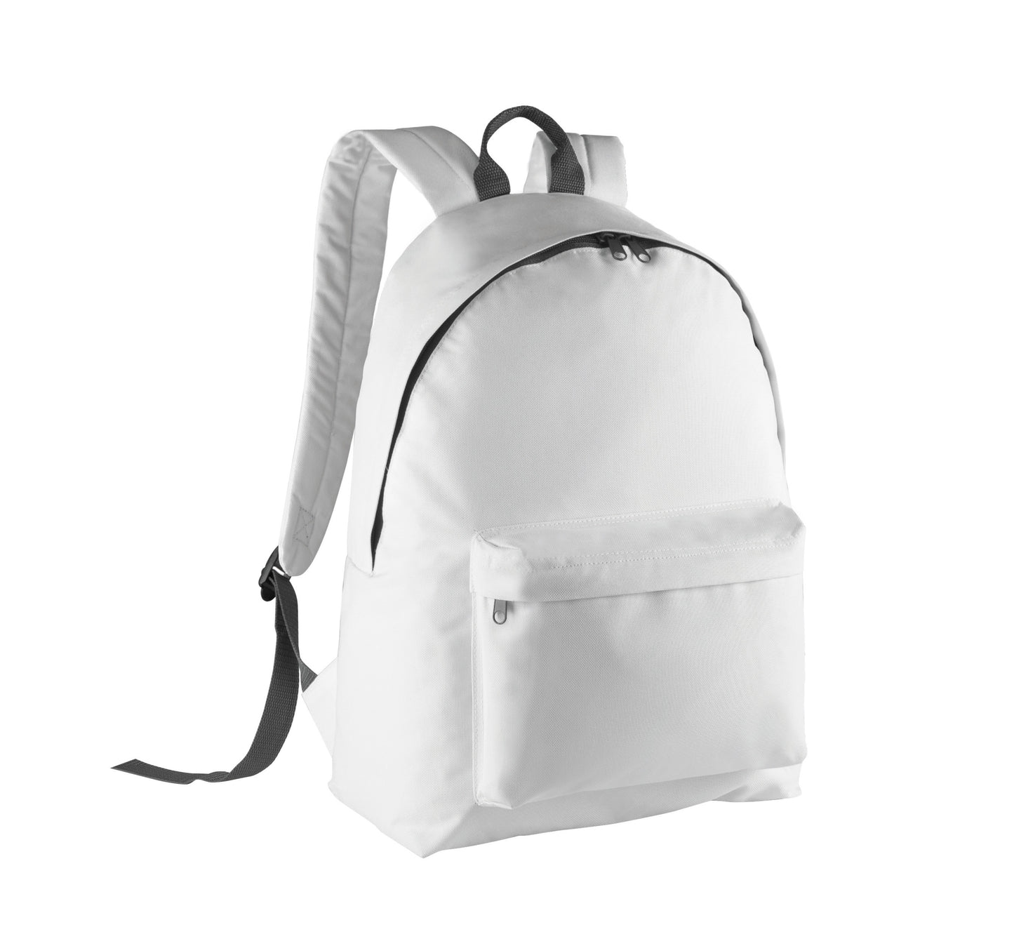 Sac à dos 20 litres ECOLE enfant Kimood blanc et gris foncé