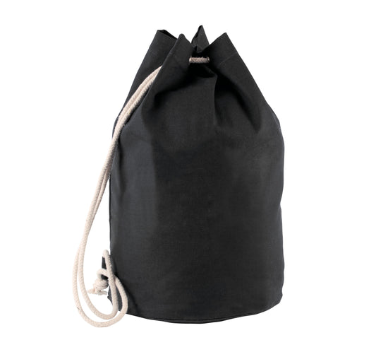 Sac de marin 45 litres en coton avec cordon Kimood noir