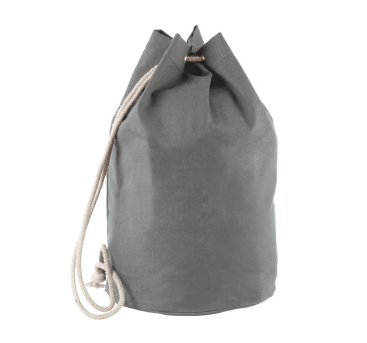 Sac de marin 45 litres en coton avec cordon Kimood gris