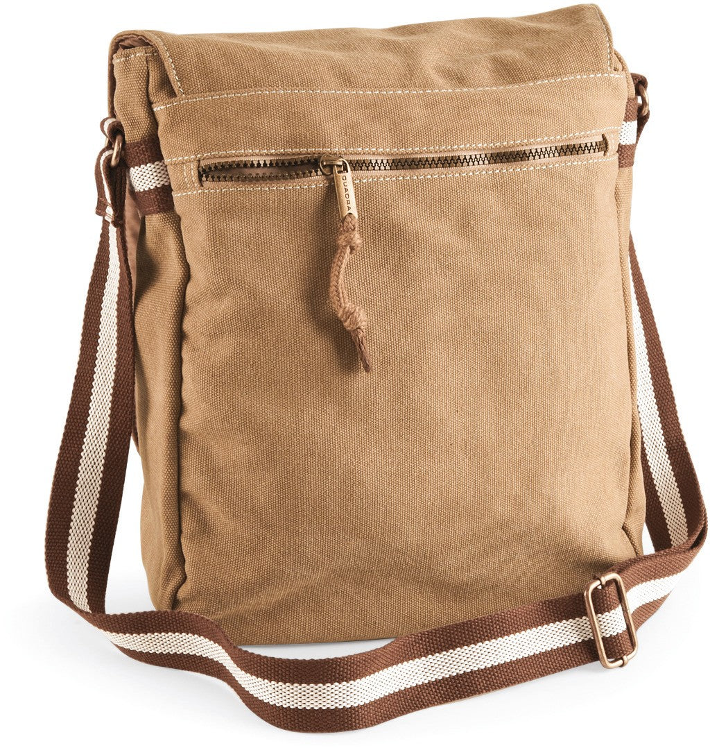 Sac messager toile épaisse canvas Quadra beige