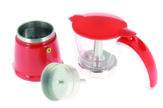 Cafetière italienne rouge 6 tasses