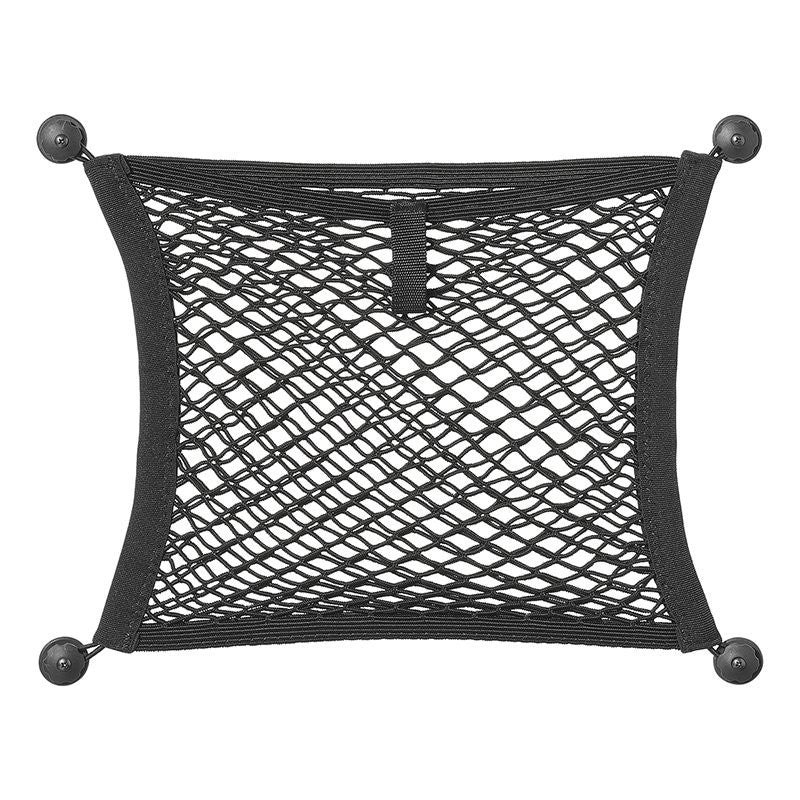 Filet de rangement élastique double 40x34cm avec fixation auto-adhésive et à vis