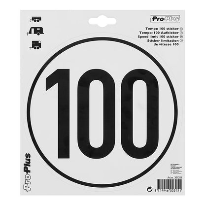 Sticker limitation de vitesse 100