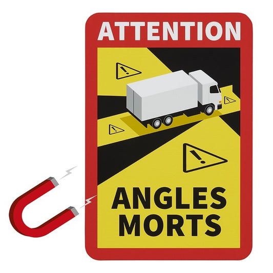 Sticker magnétique "Attention Angles Morts!" camion