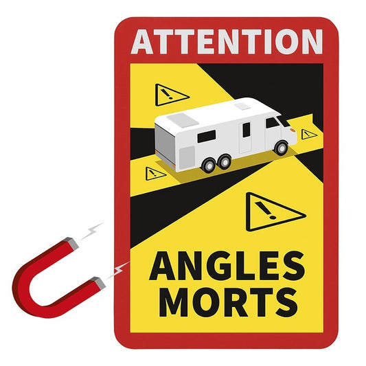 Sticker magnétique "Attention Angles Morts!" camping-car