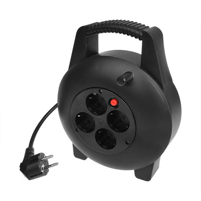 Enrouleur électrique Schuko quadruple prise 10M 3x1,0mm²