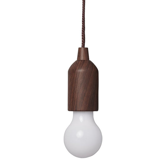 Lampe rétro motif en bois avec cordon 90cm