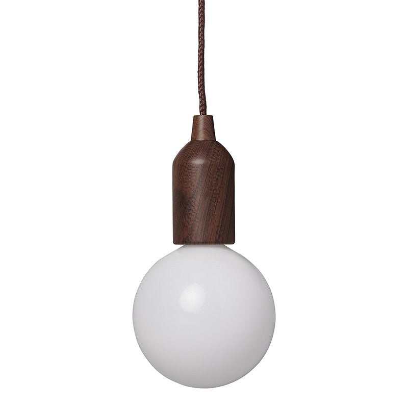 Lampe rétro XL motif en bois avec cordon 90cm