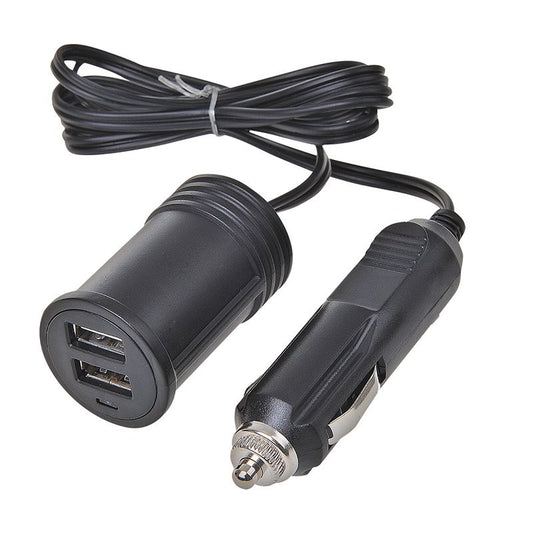 Rallonge 1M avec chargeur double USB type A 12V/24V