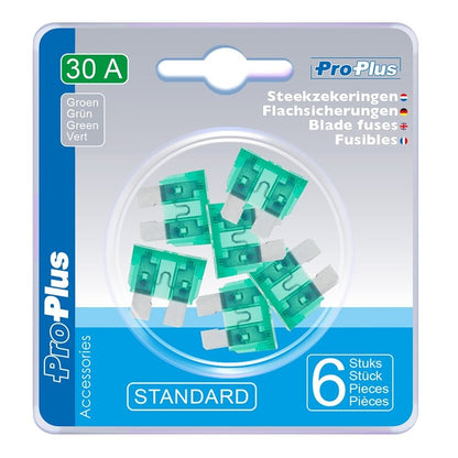 Fusibles standard 30A vert 6 pièces dans blister