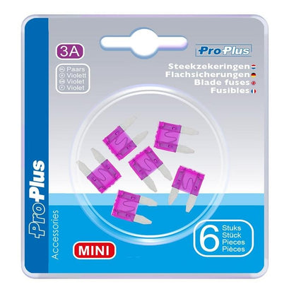 Fusibles mini 3A violet 6 pièces dans blister