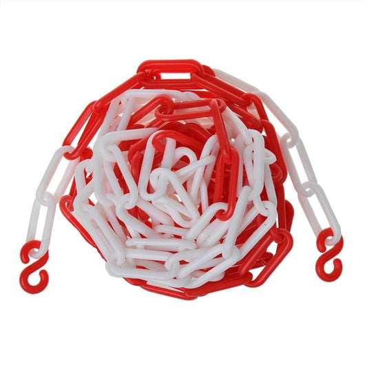 Barrière de chaîne plastique rouge/blanc 5M