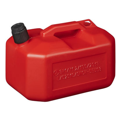 Jerrycan 10L plastique rouge UN-approuvé (modèle bas)