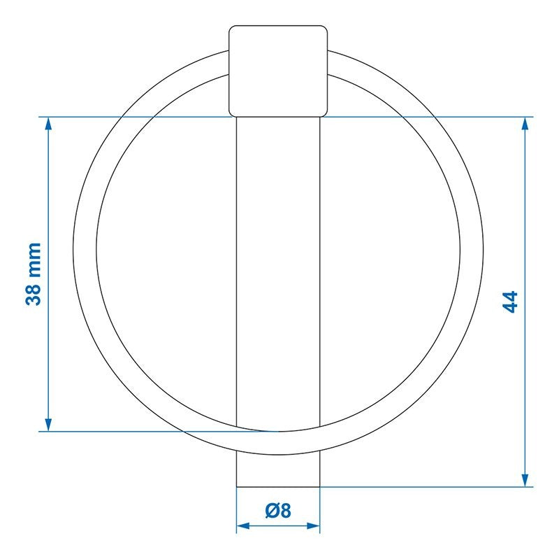 Goupille clip 8mm