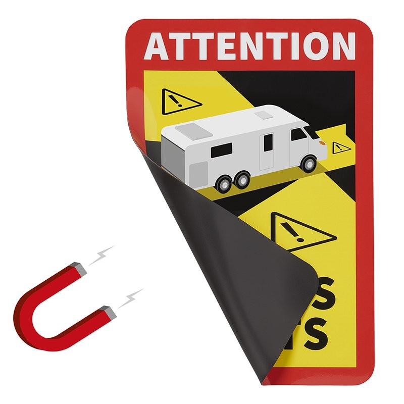 Sticker magnétique "Attention Angles Morts!" camping-car