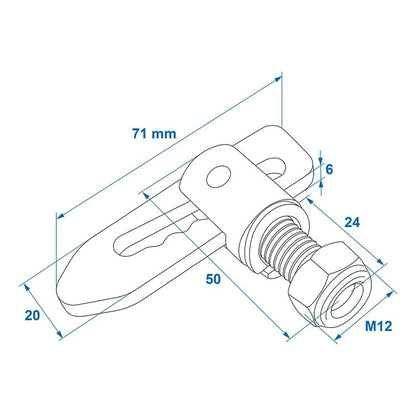 Fermeture culbuteur vissable