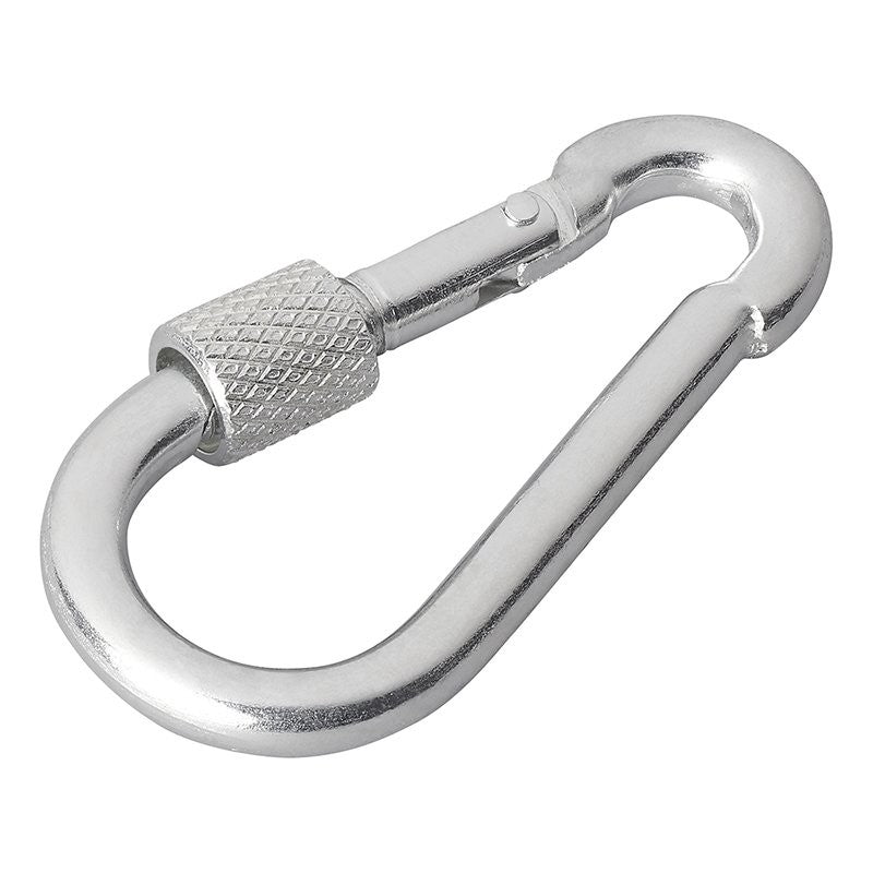 Mousqueton métal 6x60mm avec bouchon à vis verrouillage