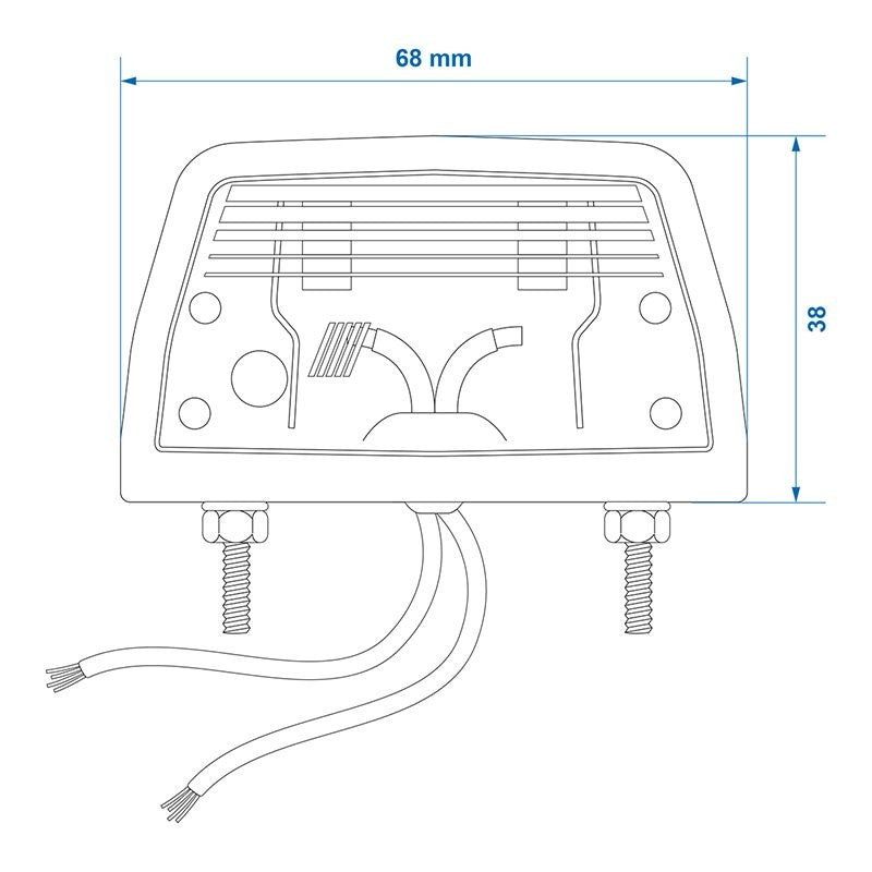 Illumination de plaque d'immatriculation 68x38mm