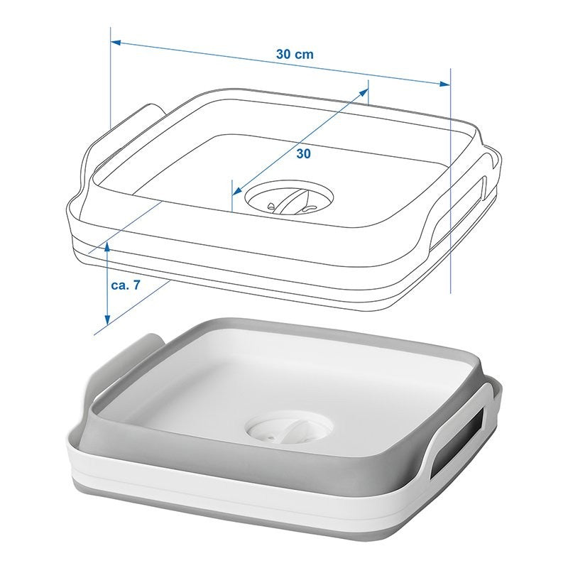 Bassine pliable avec bouchon vidange