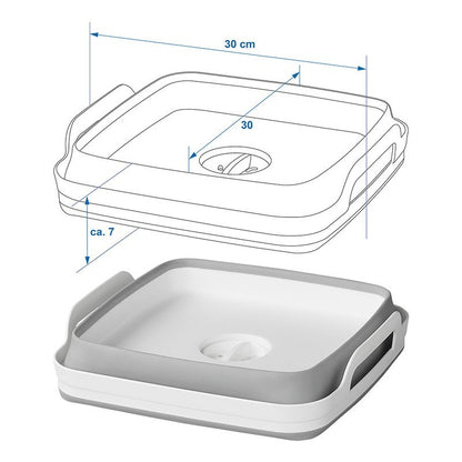 Bassine pliable avec bouchon vidange