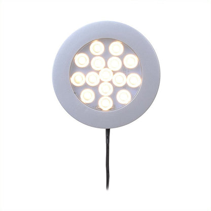 Spot monté en surface 15-leds 12V 200lm Ø70x12mm