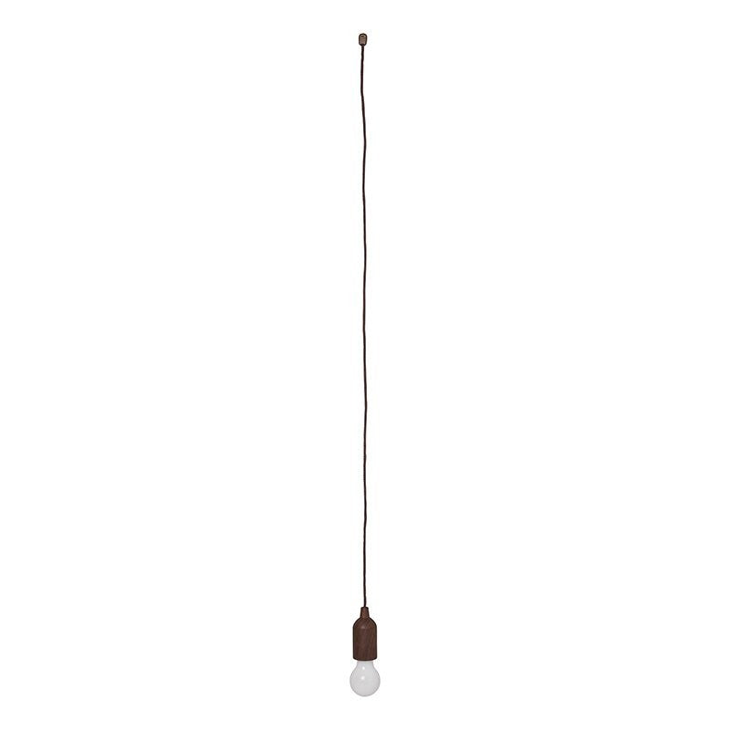 Lampe rétro motif en bois avec cordon 90cm