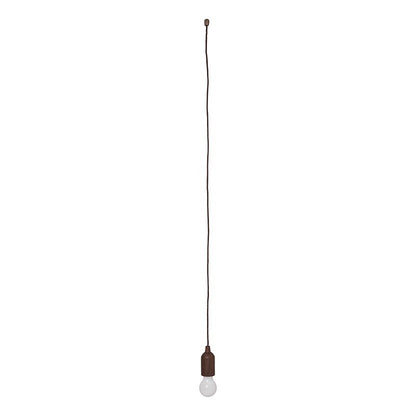 Lampe rétro motif en bois avec cordon 90cm