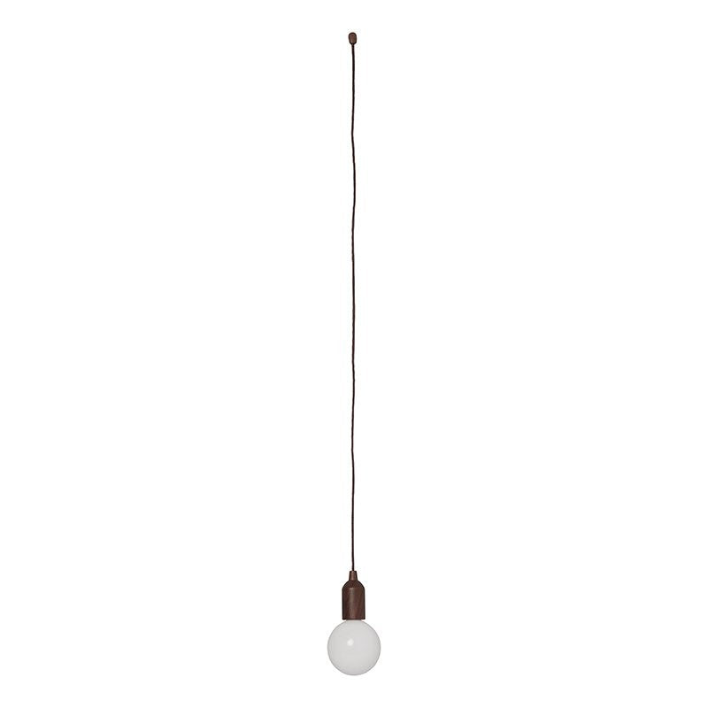 Lampe rétro XL motif en bois avec cordon 90cm