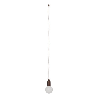 Lampe rétro XL motif en bois avec cordon 90cm