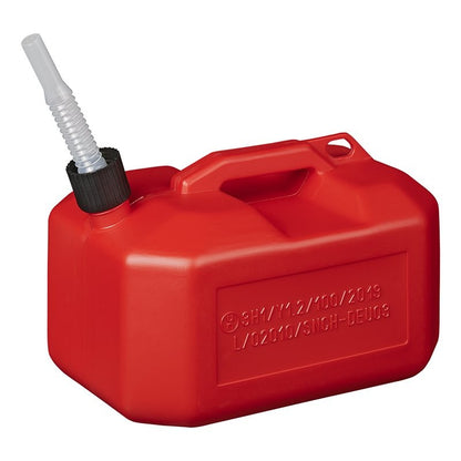 Jerrycan 10L plastique rouge UN-approuvé (modèle bas)