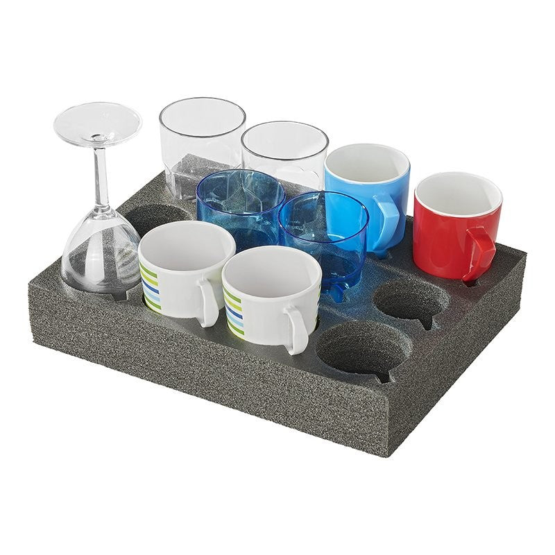 Porte-gobelet en mousse très dense pour le rangement de verres ou tasses