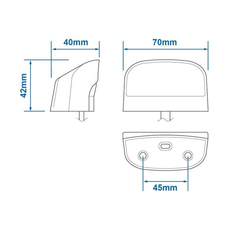 Illumination de plaque d'immatriculation 12/24V 70x42mm LED