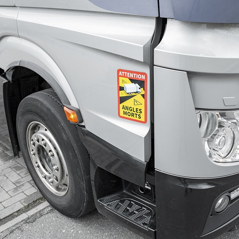 Sticker magnétique "Attention Angles Morts!" camion