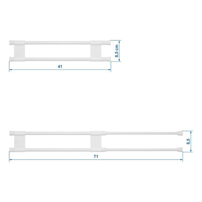 Barre anti-chutes double extensible 41-71cm