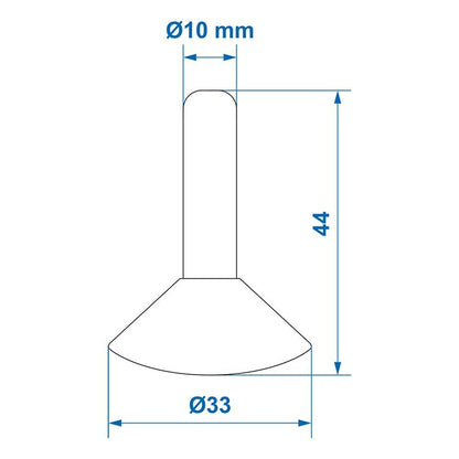 Chapeau de mat avec pointe pour tube