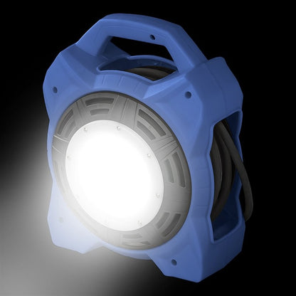 Enrouleur électrique Schuko quadruple prise 15M 3x1,5mm² avec éclairage LED