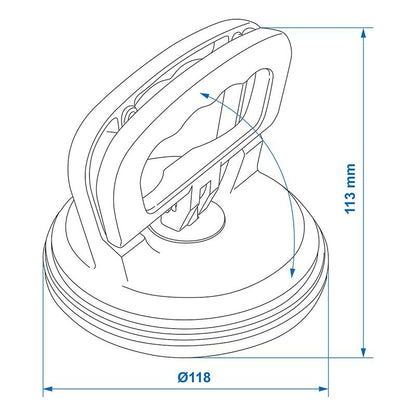 Ventouse aluminium avec 1 tête