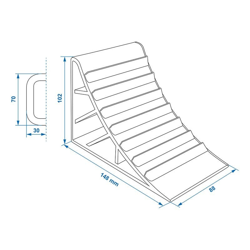 Cale de roue plastique avec poignée