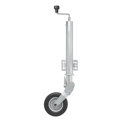 Roue jockey 60mm jante métal avec pneu caoutchouc 200x60mm pliable