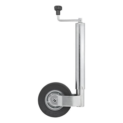 Roue jockey 60mm jante métal avec pneu caoutchouc 220x65mm