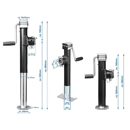 Support de remorque télescopique Heavy Duty SH42/2000