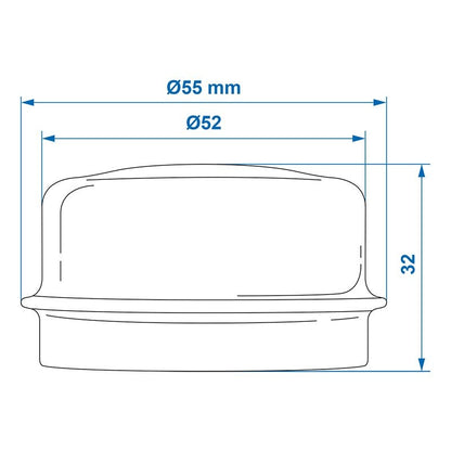 Bouchon de moyeu Ø52mmx26mm convient à Knott/Hahn/Nieper