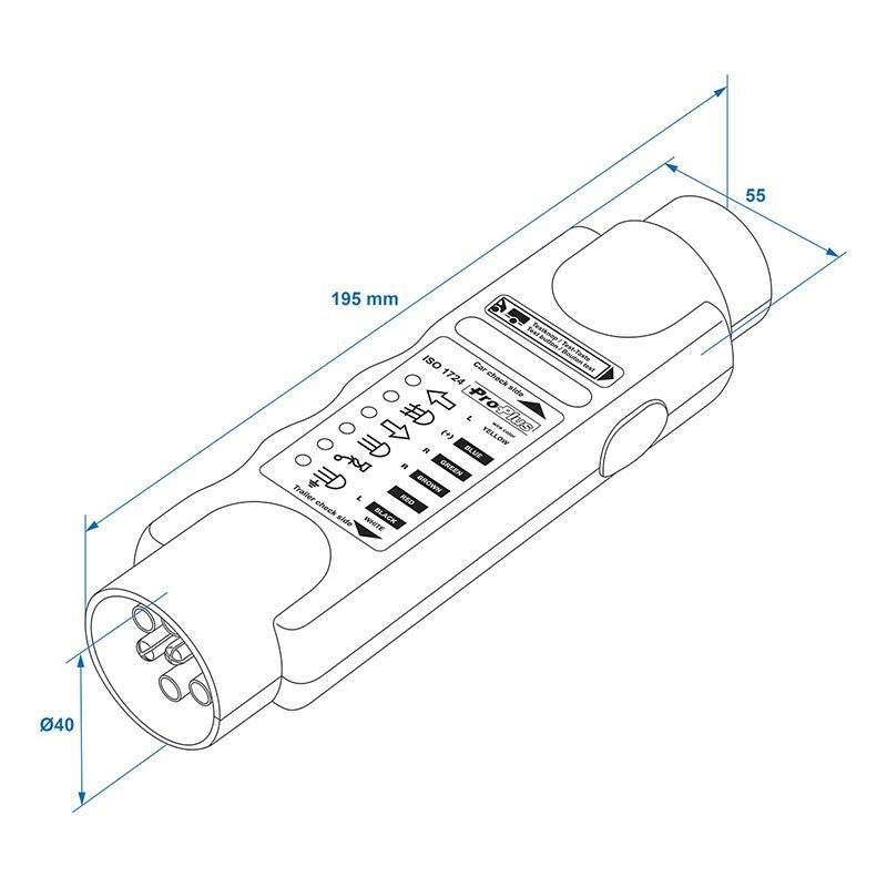 Testeur de prise 7-pôles 12V