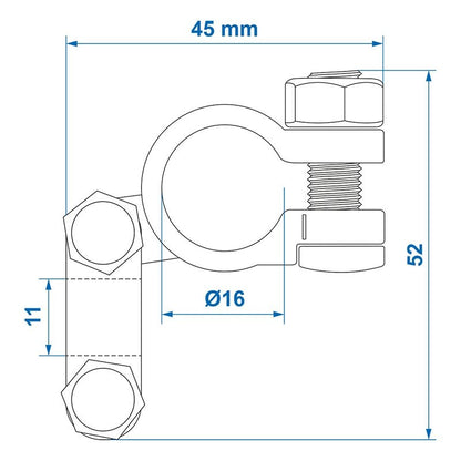 Cosse de connexion de batterie (-) standard