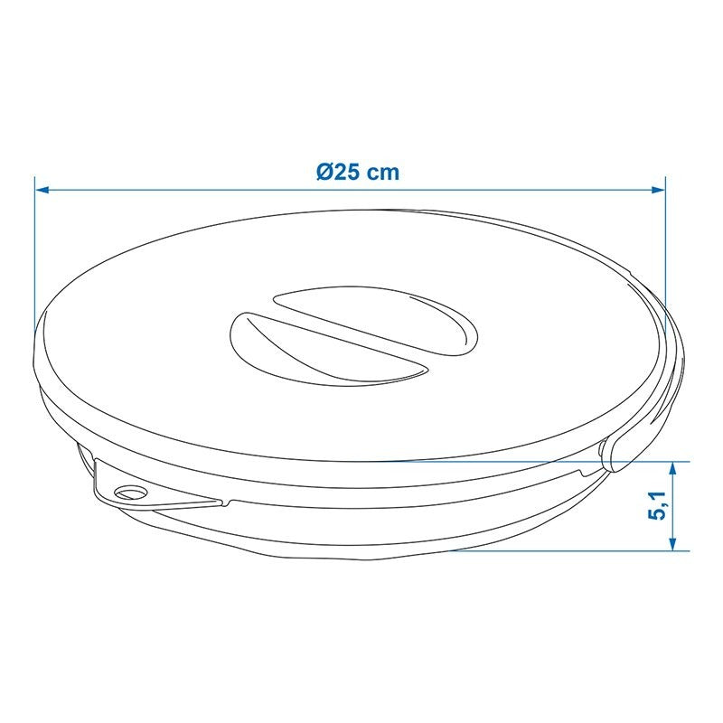 Seau pliable avec couvercle 5L