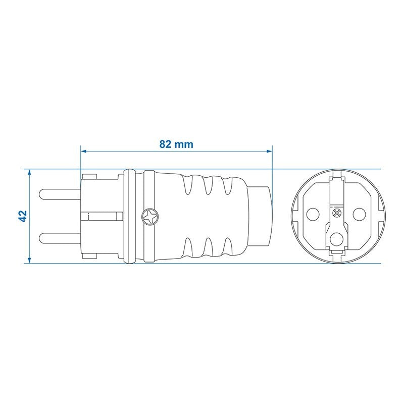 Fiche mâle Schuko