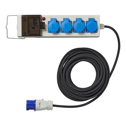 Prise multiple 10M 3x1,5mm² avec MCCB et DDR + 2xUSB